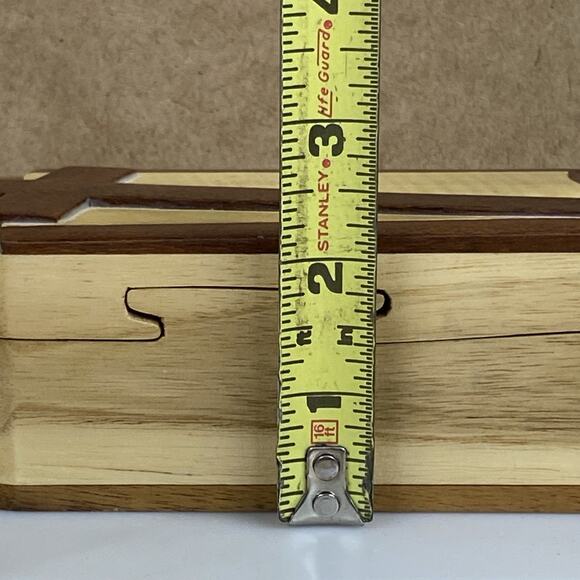 Carver Dan's Cross Bible Church Handcrafted Puzzle Gift Keepsake Box Religious - Picture 10 of 12